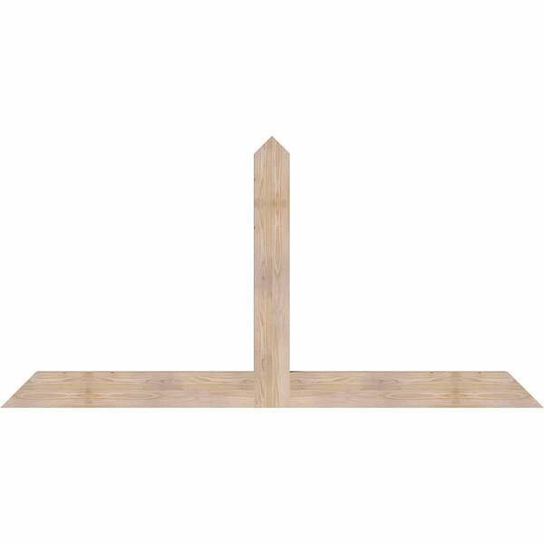 Ekena Millwork Portland Smooth Timber Gable Bracket, Douglas Fir, 84"W x 42"H x 3 1/2"D x 5 1/2"F, 12/12 Pitch GBW084X42X0406POR00SDF - main